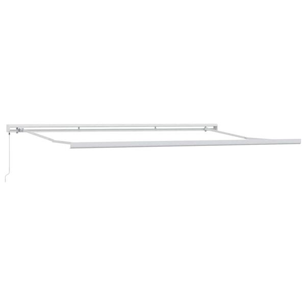 vidaXL Awning Frame Manual White 500 x 300 cm Aluminium