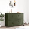 vidaXL Sideboard Olive Green 100.5x39x72 cm Steel