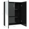 vidaXL Bathroom Mirror Cabinet 60x15x75 cm MDF Shining Black