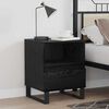 vidaXL Bed Cabinet Black Oak 40 x 35 x 50 cm Engineered Wood