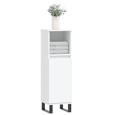 vidaXL Bathroom Cabinet White 30x30x100 cm Engineered Wood