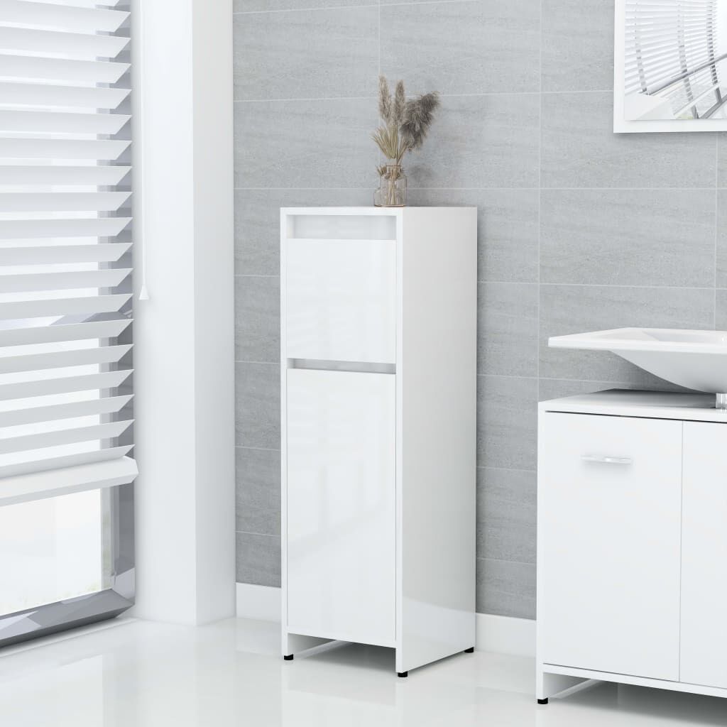 Black gloss store bathroom furniture