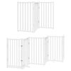 vidaXL Dog Gate with Door Foldable 15 Panels White 750 cm Poplar Wood