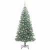 vidaXL Artificial Christmas Tree Snow Flocked with LED Light 240 cm