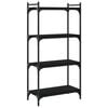 vidaXL Bookcase 4-Tier Black 60x30x120 cm Engineered Wood