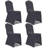 vidaXL Stretch Chair Cover 4 pcs Anthracite