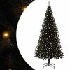vidaXL Christmas Tree with 300 LEDs with Stand Black 180 cm PVC
