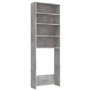 vidaXL Washing Machine Cabinet Concrete Grey 64x24x190 cm
