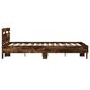 vidaXL Bed Frame without Mattress Smoked Oak 120x190 cm Small Double