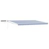 vidaXL Electric Retractable Awning Blue and White 4.5 x 3 m