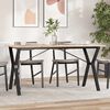 vidaXL Dining Table Y-Frame 140x80x75 cm Solid Wood Pine and Steel