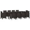 vidaXL Garden Dining Set 11 pcs Brown Polypropylene