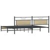 vidaXL Metal Bed Frame without Mattress Sonoma Oak 200x200 cm