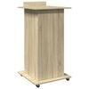 vidaXL Lectern with Wheels & Drawer Sonoma Oak 55x55x107 cm Engineered Wood