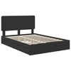vidaXL Storage Bed with Headboard Black 140 x 190 cm Engineered Wood