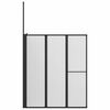vidaXL Shower Screen Folding Other Black 120 x 70 X 137 cm Aluminium