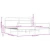 vidaXL Metal Bed Frame without Mattress Brown Oak 183x213 cm
