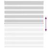 vidaXL Zebra Blind Light Grey 130x150 cm Fabric Width 125.9 cm Polyester