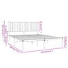 vidaXL Metal Bed Frame without Mattress with Headboard Black 140x190cm