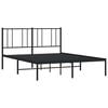 vidaXL Metal Bed Frame without Mattress with Headboard Black 160x200cm