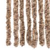 vidaXL Fly Curtain Beige and Dark Brown 90x220 cm Chenille