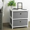 H&S Collection Storage Cabinet with 2 Drawers MDF