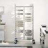 vidaXL Tray Trolley with 32 GN Containers 75x55x162.5 cm Stainless Steel