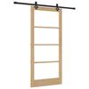 vidaXL Sliding Door ORKDAL Natural and Black 93 x 202 cm