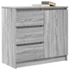 vidaXL Sideboard with Drawer Grey Sonoma 71x35x65 cm Engineered Wood