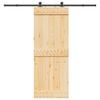 vidaXL Sliding Door with Hardware Set 80x210 cm Solid Wood Pine