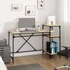 vidaXL Desk with Shelves Sonoma Oak 135x50x90 cm Engineered Wood&Iron