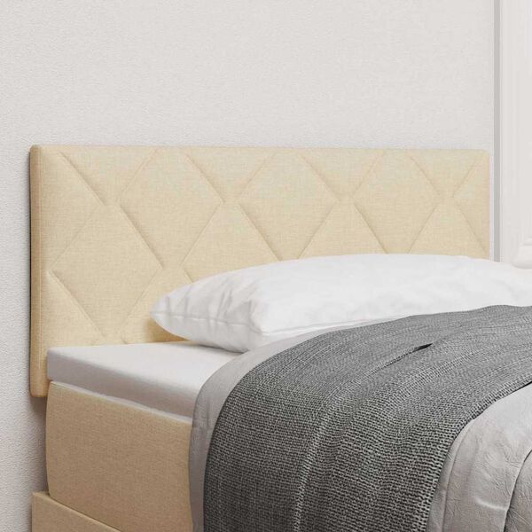 vidaXL Headboard with Headboard Cream 100 cm Faux Leather