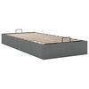 vidaXL Ottoman Bed Frame without Mattress Dark Grey Single Fabric