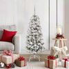 vidaXL Artificial Hinged Christmas Tree Green and White 120 cm