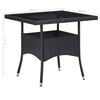 vidaXL Furniture Set 5 pcs Black