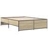 vidaXL Bed Frame without Mattress Sonoma Oak 120x200 cm