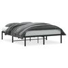 vidaXL Metal Bed Frame without Mattress Black 140x200cm