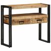 vidaXL Console Table with Shelf Brown 90 x 33 x 75 cm Solid Mango Wood
