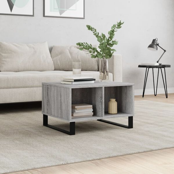 vidaXL Coffee Table Grey Sonoma 60x50x36.5 cm Engineered Wood
