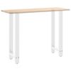 vidaXL Bar Table Legs White 2 pcs 40x(100-101) cm Steel