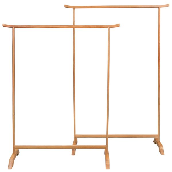 vidaXL Clothes Racks 2 pcs Solid Oak Wood