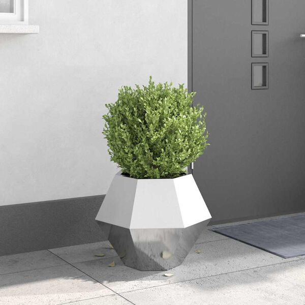 vidaXL Planter Silver 50 x 50 x 40 cm Stainless Steel