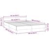 vidaXL Bed Frame without Mattress Dark Grey 135x190cm Double Velvet