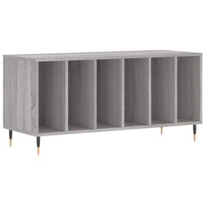 vidaXL Record Cabinet Grey Sonoma 100x38x48 cm Engineered Wood