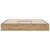 vidaXL Ottoman Bed Frame with Storage Artisian Oak 203 x 160 x 25 cm