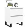 vidaXL Bedside Cabinet White 40x35x50 cm Engineered Wood