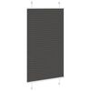 vidaXL Pleated Blind Black 80x100 cm Fabric Width 79.4 cm Polyester