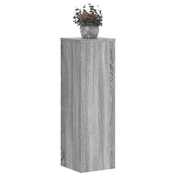 vidaXL Plant Stand 2pcs Grey Sonoma 25x25x80 cm Engineered Wood