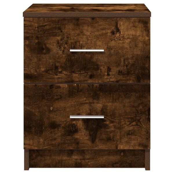 vidaXL Bedside Cabinets 2 pcs with 2 Drawers Smoked Oak 40x36x50 cm