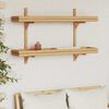 vidaXL Wall Shelf with Shelf Brown 100 x 26 x 60 cm Bamboo